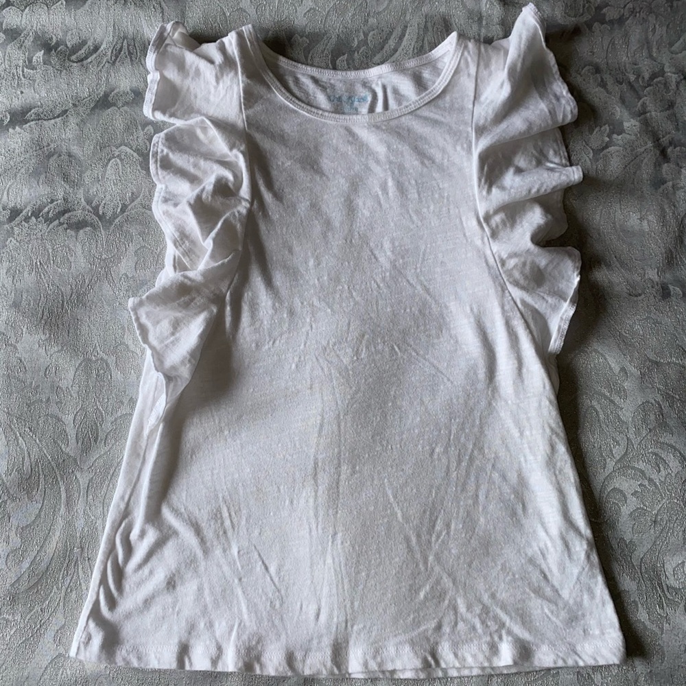 Girls ruffled sleeveless tee